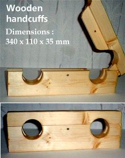 wooden handcuffs