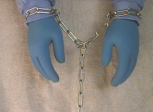 chained wrists